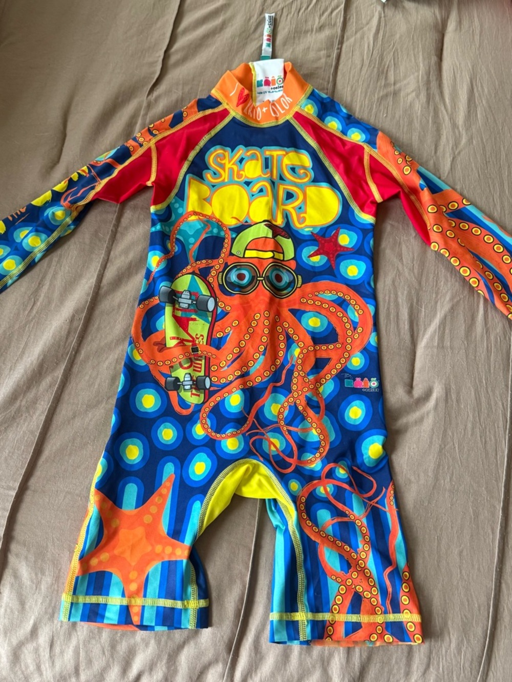 Krio Color Long-sleeve Boys Swimsuit